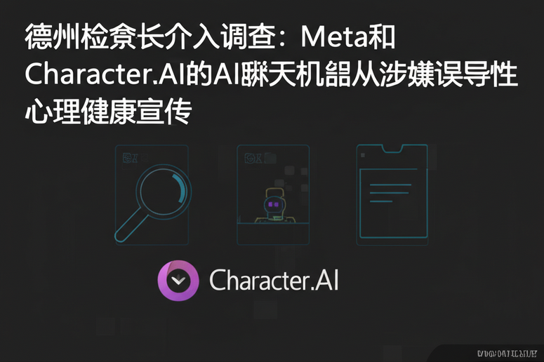 德州检察长介入调查：Meta和Character.AI的AI聊天机器人涉嫌误导性心理健康宣传