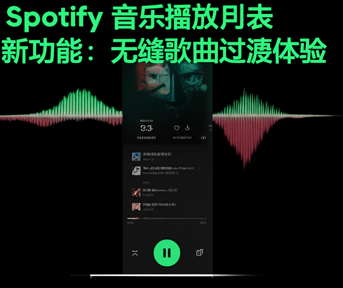 Spotify 音乐播放列表新功能：无缝歌曲过渡体验