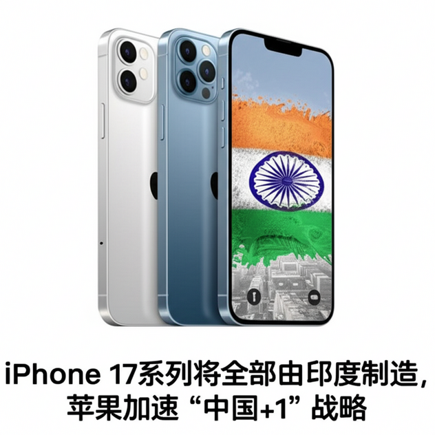 iPhone 17系列将全部由印度制造，苹果加速“中国+1”战略