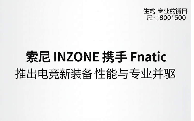 索尼 INZONE 携手 Fnatic 推出电竞新装备，性能与专业并驱