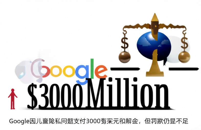 Google因儿童隐私问题支付3000万美元和解金，但罚款仍显不足