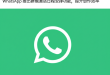 WhatsApp 推出群组通话日程安排功能,提升协作效率-DongVPS