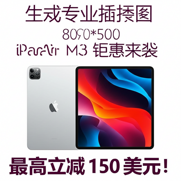 苹果 iPad Air M3 钜惠来袭，最高立减 150 美元！
