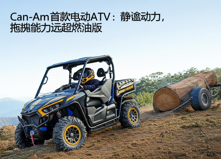 Can-Am首款电动ATV：静谧动力，拖拽能力远超燃油版